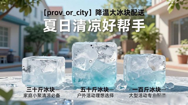 西安降温大冰块配送_海鲜排档降温解决方案_高温天气大冰块配送